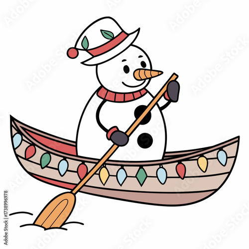 snowman on a sled bota