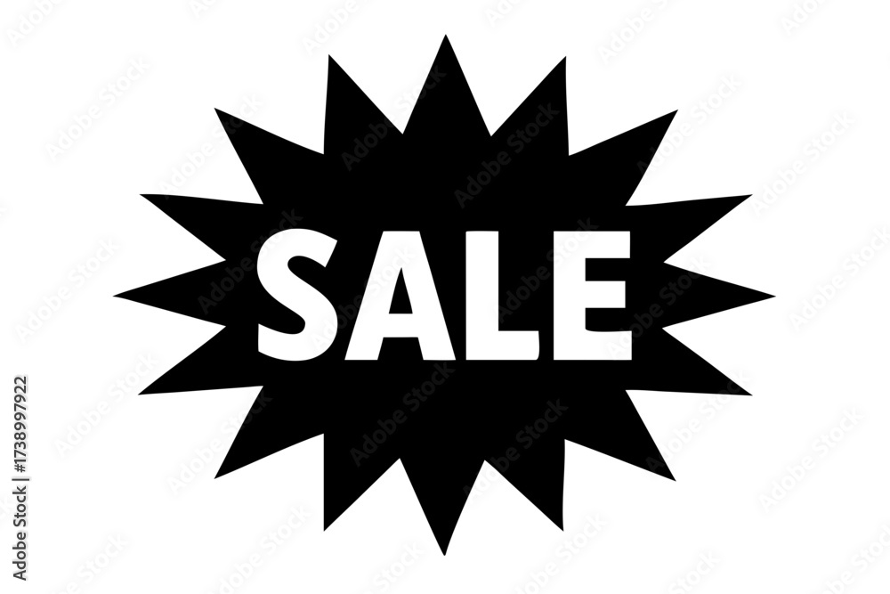 Fototapeta premium Black sale burst for promotional advertising