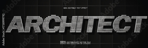 grey concrete brick stone architect text effect	
