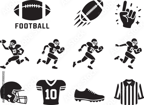 Dynamic football icons for sports and game promotions