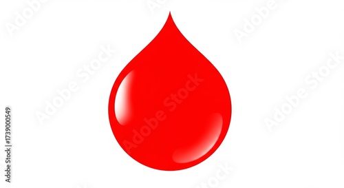 Vibrant red blood drop symbolizes health, life, and vital essence