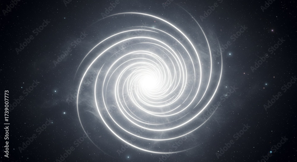 Fototapeta premium Cosmic spiral of light in deep space