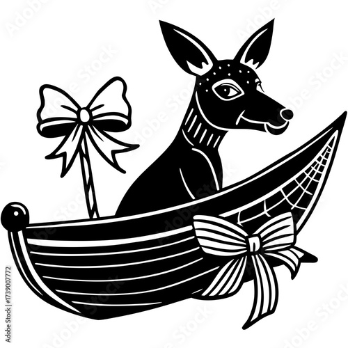 vector illustration of a deer