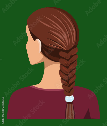  Elegant Brown French Braid Hairstyle Side Profile View Classic Beauty Look