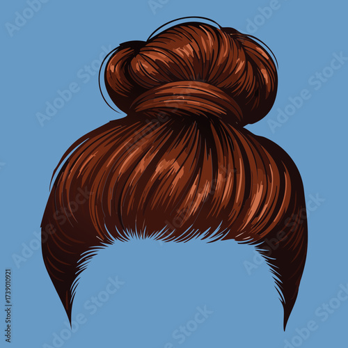  Stylish Back View of a Voluminous Low Bun Updo Hairstyle on Medium Chocolate Brown Hair for a Modern and Trendy Aesthetic


