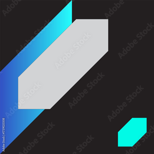 tech sharp cut diamond shape social media design template editable eps