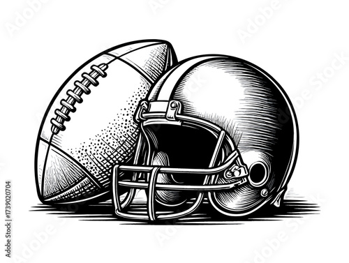 football helmet on white background