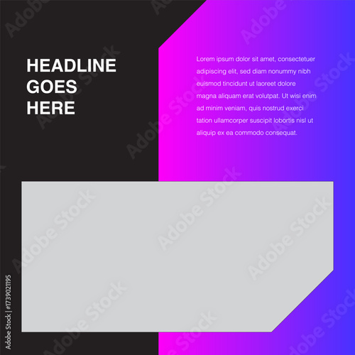 tech sharp cut diamond shape social media design template editable eps