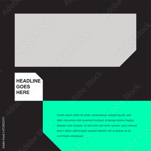 tech sharp cut diamond shape social media design template editable eps