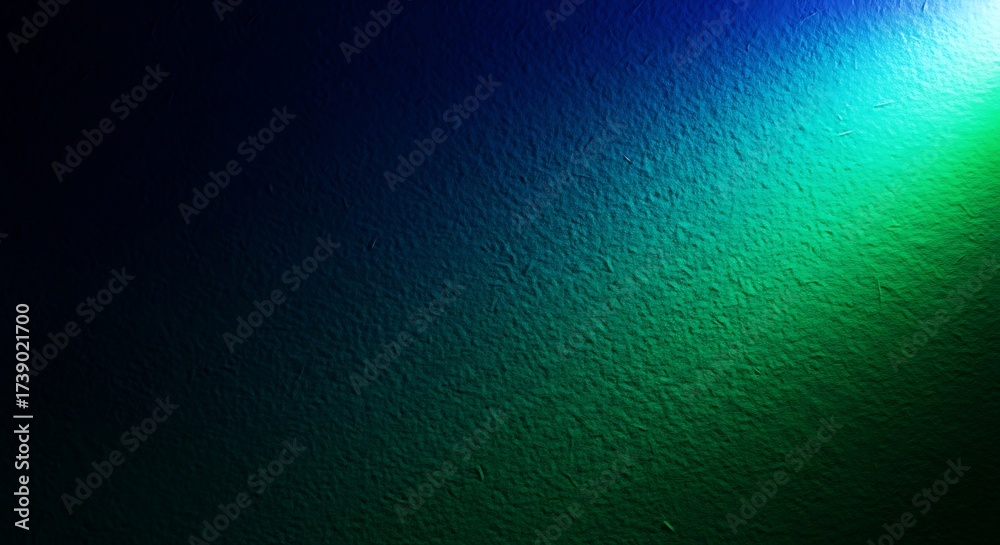 Fototapeta premium Abstract background with vibrant green and blue light gradient and textured surface
