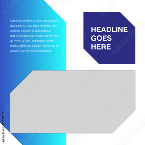tech sharp cut diamond shape social media design template editable eps