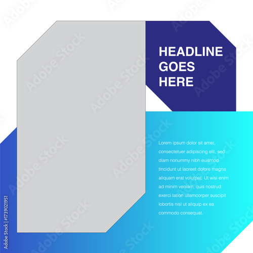 tech sharp cut diamond shape social media design template editable eps