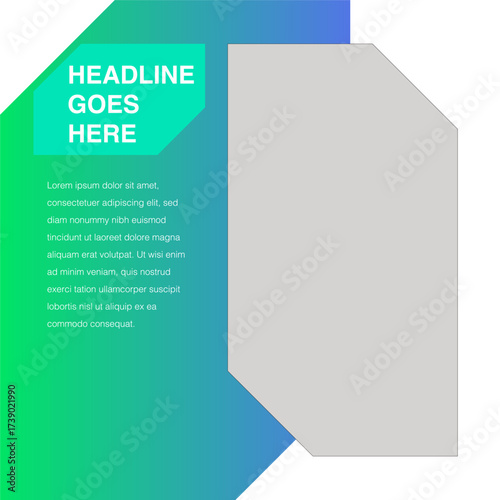 tech sharp cut diamond shape social media design template editable eps