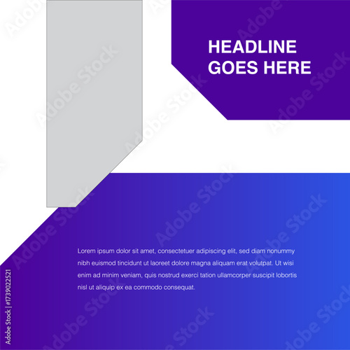 tech sharp cut diamond shape social media design template editable eps