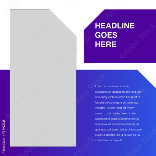 tech sharp cut diamond shape social media design template editable eps
