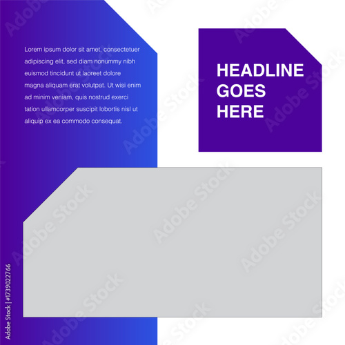 tech sharp cut diamond shape social media design template editable eps