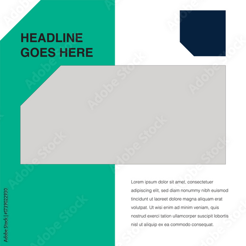 tech sharp cut diamond shape social media design template editable eps