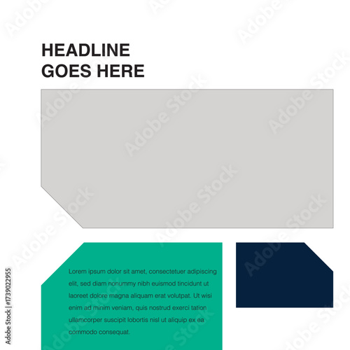 tech sharp cut diamond shape social media design template editable eps