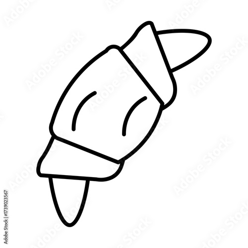 croissant line icon