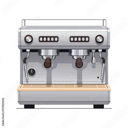 Professional espresso machine beckons with promise of rich coffee in a modern kitchen, perfect for cafes and coffee lovers alike