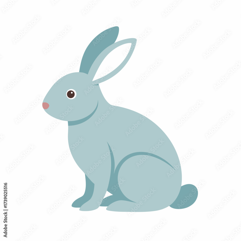 Obraz premium a rabbit sitting vector