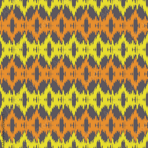 Geometric seamless pattern with abstract capsule shapes arranged in a modern symmetrical design.