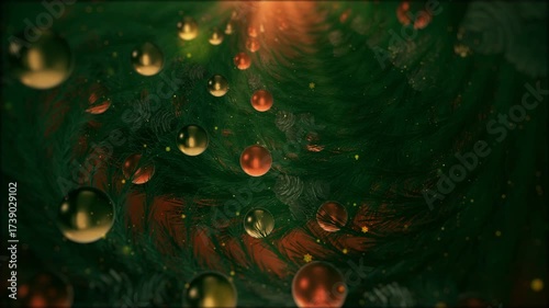 christmas ball decoration and snowflakes