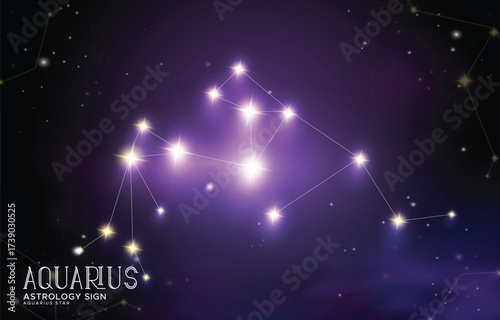aquarius star galaxy sky astrology background