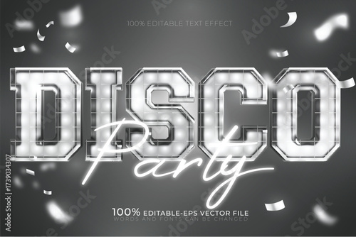 party silver text effect	

