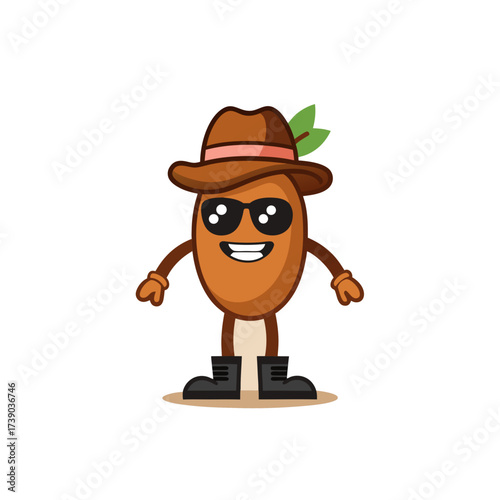 cartoon cinnamon herb mascot character in funny an