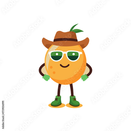 cartoon cupuacu fruit mascot character in funny an
