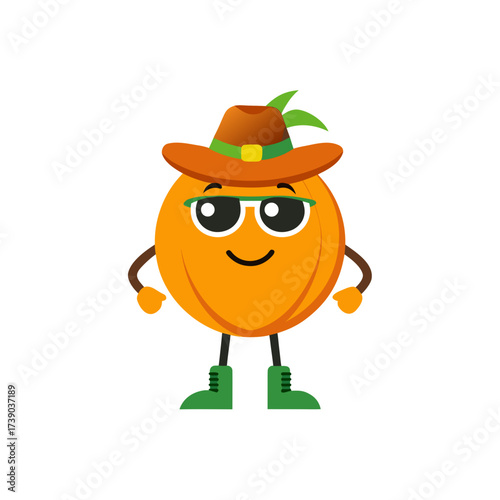 cartoon dickinson pumpkin vegetable mascot charact