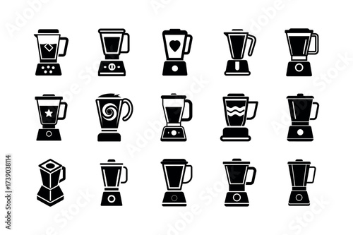 Blender Icons Collection – High-Quality Kitchen Appliance Clipart for Design & Branding