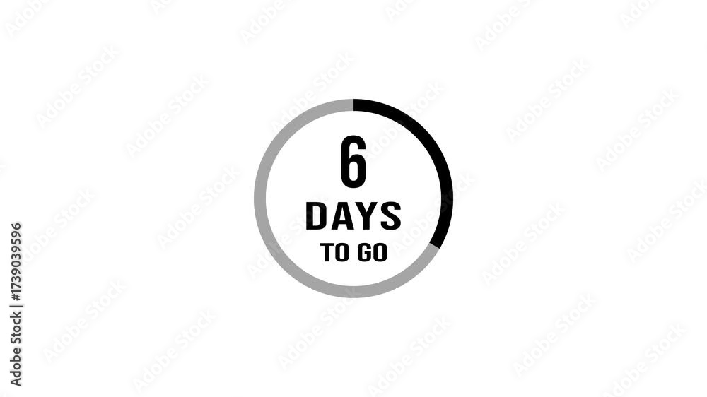 custom made wallpaper toronto digital15 Days to Go, animated circle running numbers counting 15 days on white background. 4k video