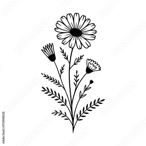 Vector art of stylized coiled snake