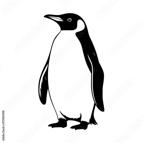 Vector art of emperor penguin
