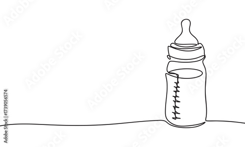 Baby Bottle Line Drawing