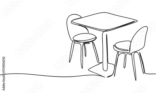 Minimalist Restaurant Furniture Table and Chairs