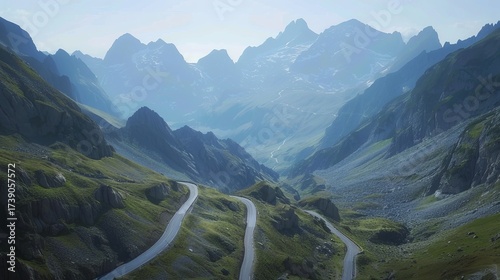 A Winding Mountain Pass with Sharp Turns and Breathtaking Views