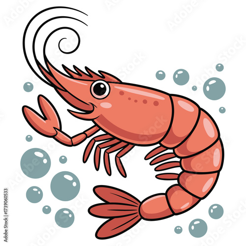 vector illustration of a cartoon fish