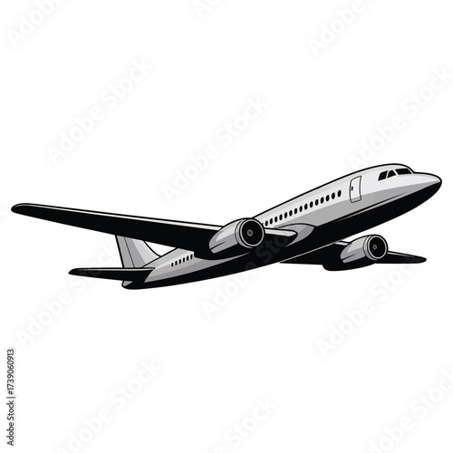 airplane isolated on white