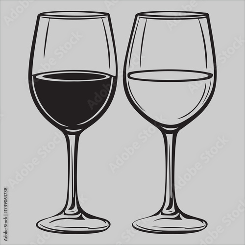 wine glass icon silhouette vector illustration
