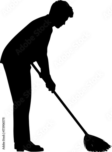 job, labor, silhouette, broom, cleaner, cleaning, hat, hygiene, man, sweeping, tool, street, traditional, barefoot beach, manual labor, men at work, street cleaner