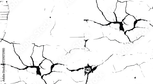 Texture soil dry crack background pattern. Scratched or cracked vector illustration. holes on stone grunge or wall surface, collapse, broken crack, crack grunge texture.