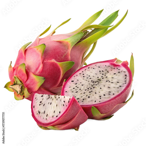 dragon fruit isolated on white background