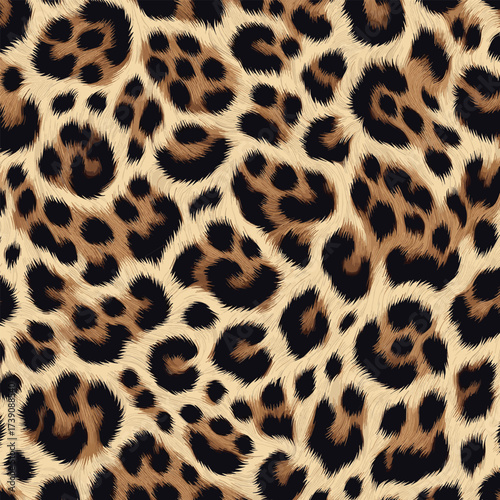 Seamless Animal Wildlife Skin Pattern. Leopard Skin Texture Pattern Vector. Leopard Fur Camouflage Background, vibrant design for fashion and textile.