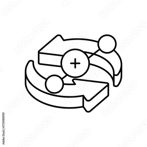 Reinforcement Learning   Black Line Icon