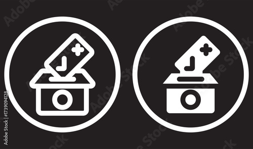 Referendum icon black flat pictogram. For graphic and web design. Referendum icon. Vector Illustration. Isolated vector Illustration.  element illustration. outline and flat symbol design