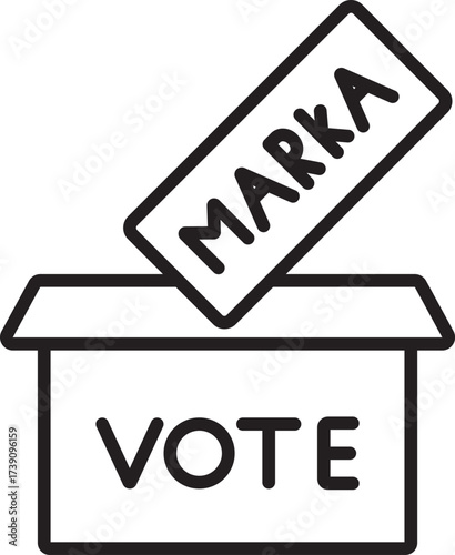 Referendum icon black flat pictogram. For graphic and web design. Referendum icon. Vector Illustration. Isolated vector Illustration.  element illustration. outline and flat symbol design