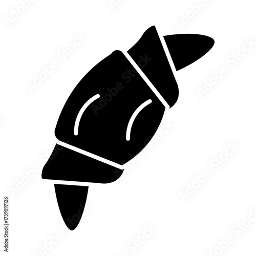 croissant glyph icon